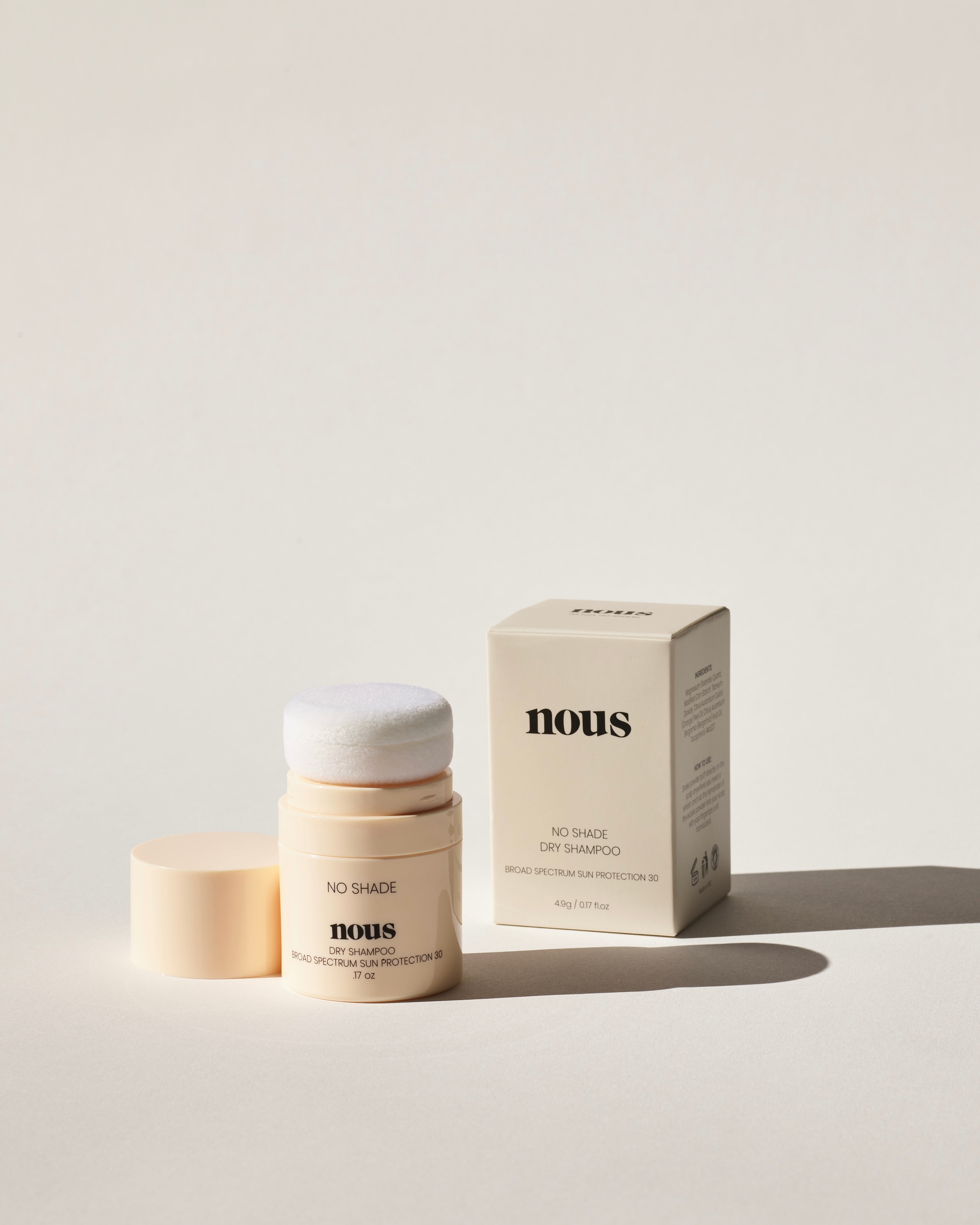 No Shade Dry Shampoo with broad spectrum sun protection 30